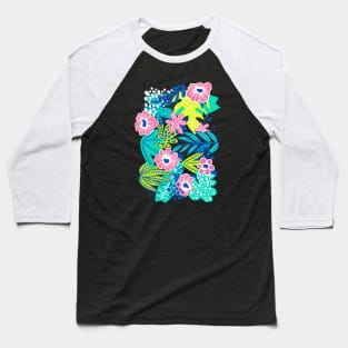 Jungle Flowers (transparent-01) Baseball T-Shirt